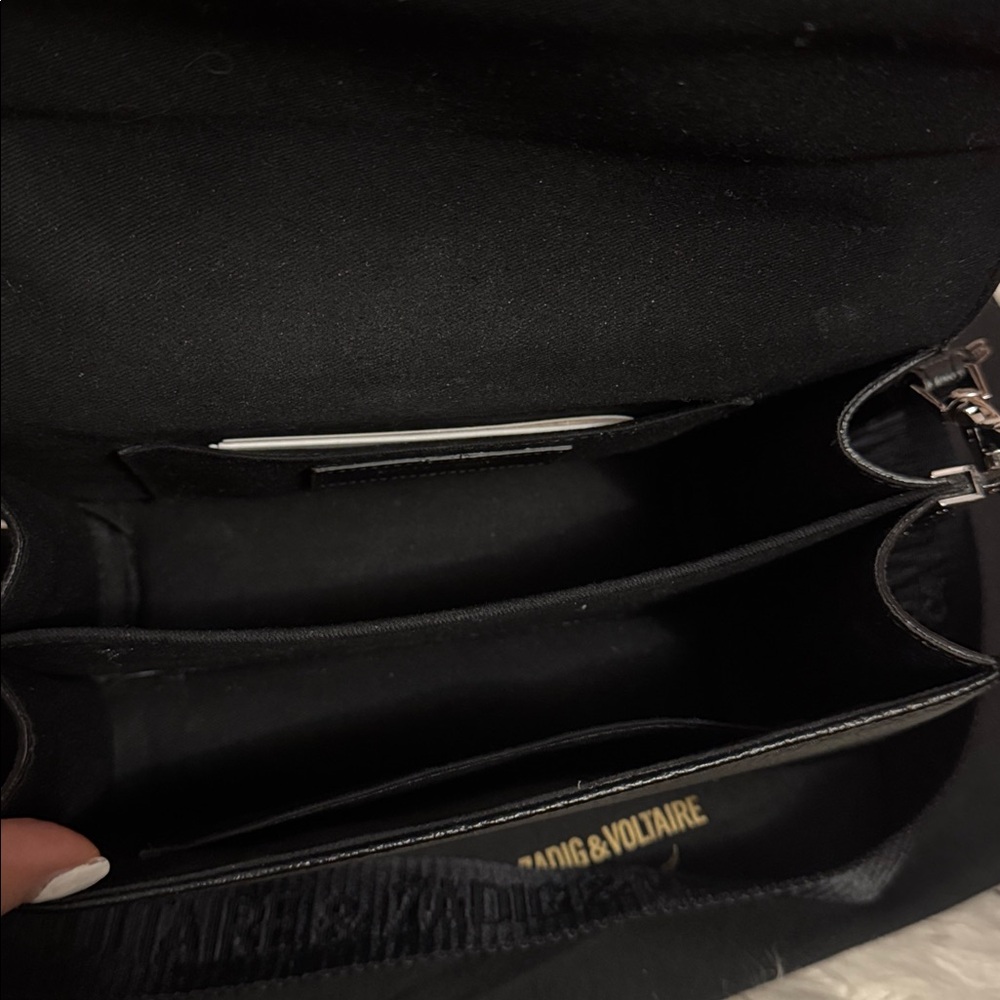 Zadig & Voltaire Lolita Wings Black Leather Shoulder Crossbody Bag - Picture 10 of 10